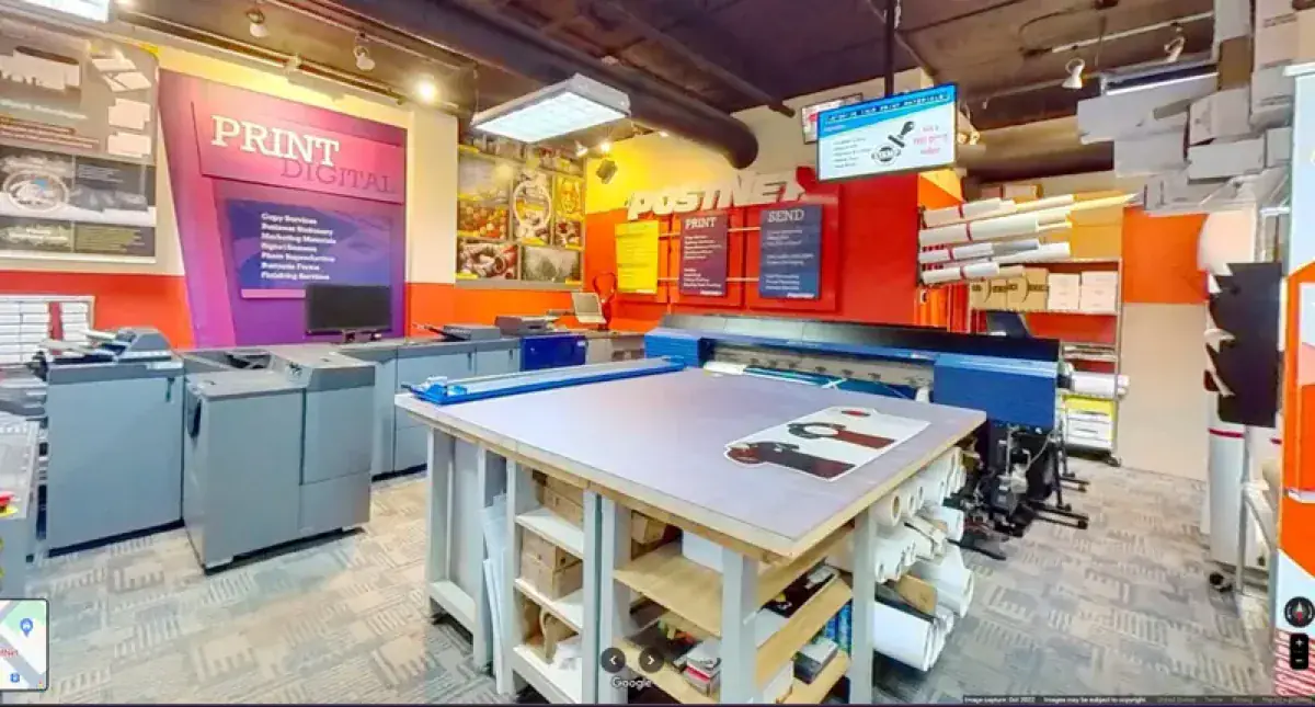 Inside PostNet Denver print shop